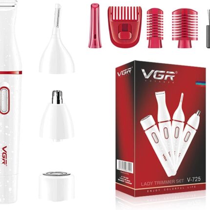 VGR V-725 Professional (4 in 1) Lady Trimmer With IPX5 Waterproof Design - Image 23
