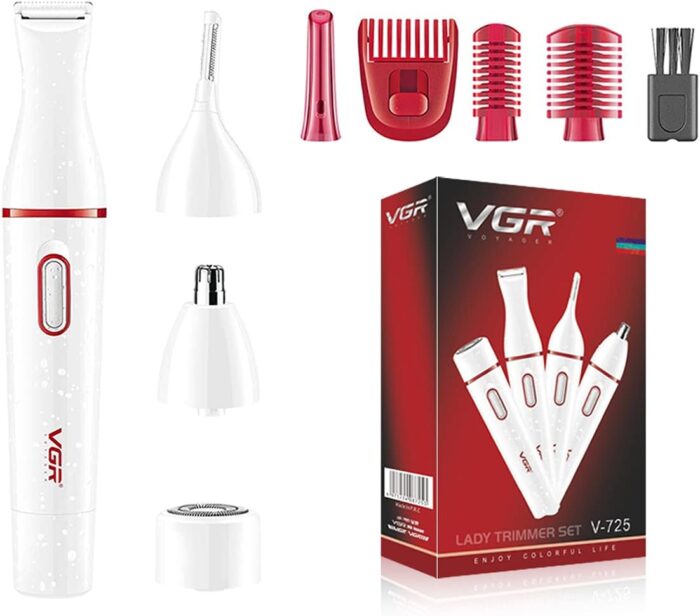 VGR V-725 Professional (4 in 1) Lady Trimmer With IPX5 Waterproof Design - Image 23