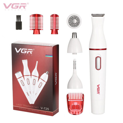 VGR V-725 Professional (4 in 1) Lady Trimmer With IPX5 Waterproof Design - Image 16