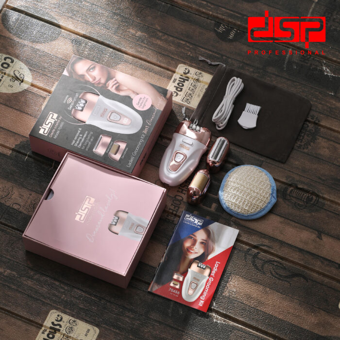DSP 70455 Ladies Grooming Kit 3 in 1 Epilator, Shaving & Dermabraser Set - Image 8
