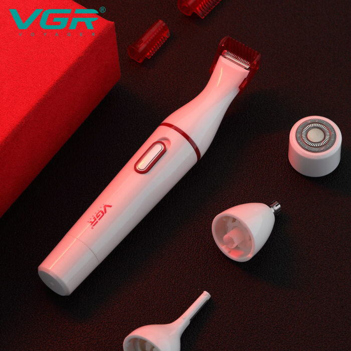 VGR V-725 Professional (4 in 1) Lady Trimmer With IPX5 Waterproof Design - Image 10