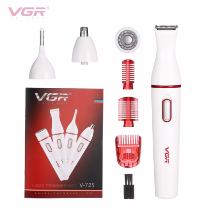 VGR V-725 Professional (4 in 1) Lady Trimmer With IPX5 Waterproof Design - Image 15