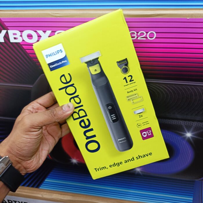 Philips OneBlade Pro QP6542/10 Face + Body, Hybrid Trimmer and Shaver with 12-Length Precision Comb, Waterproof, 90 Min Cordless Use - Image 2