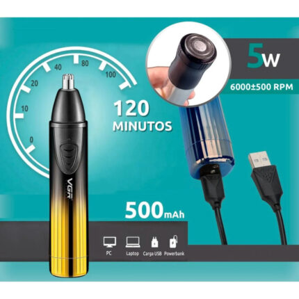 VGR V-619 (2-in-1) Shaver & Nose Trimmer – IPX5 Waterproof - Image 9