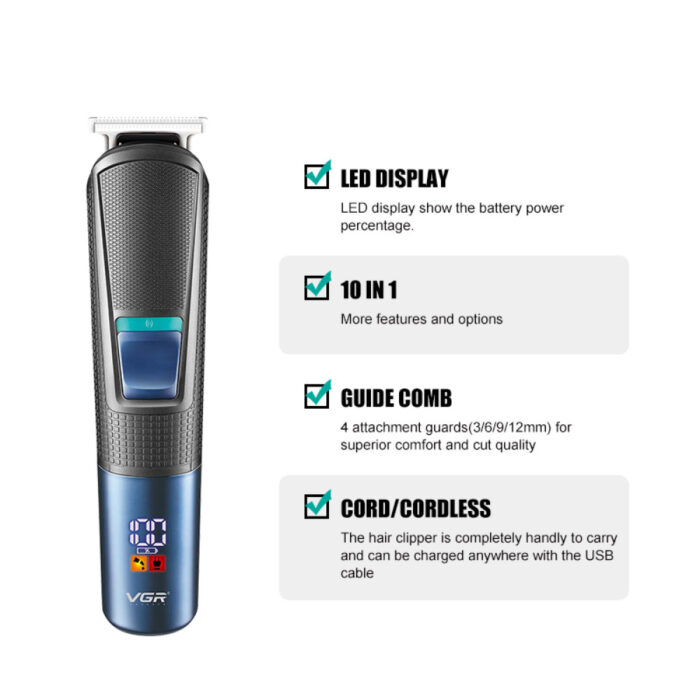 VGR V-108 (10 IN1) Multi Grooming Kit - Image 8