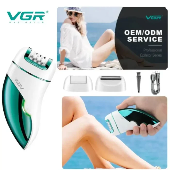 VGR V-731 3-in-1 Women Epilator, Shaver & Callus Remover ( Intact Sealed Pack) - Image 11