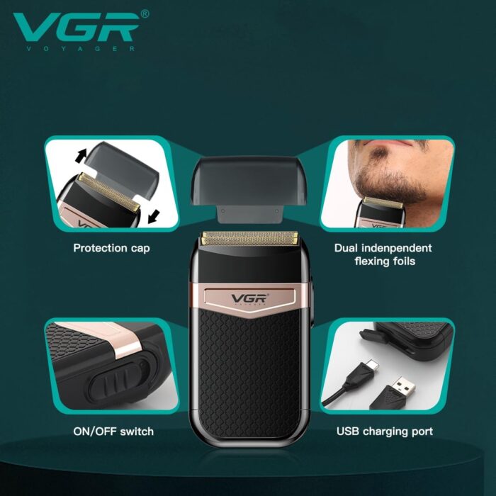 VGR V-331 Double Head Foil Shaver - Image 24