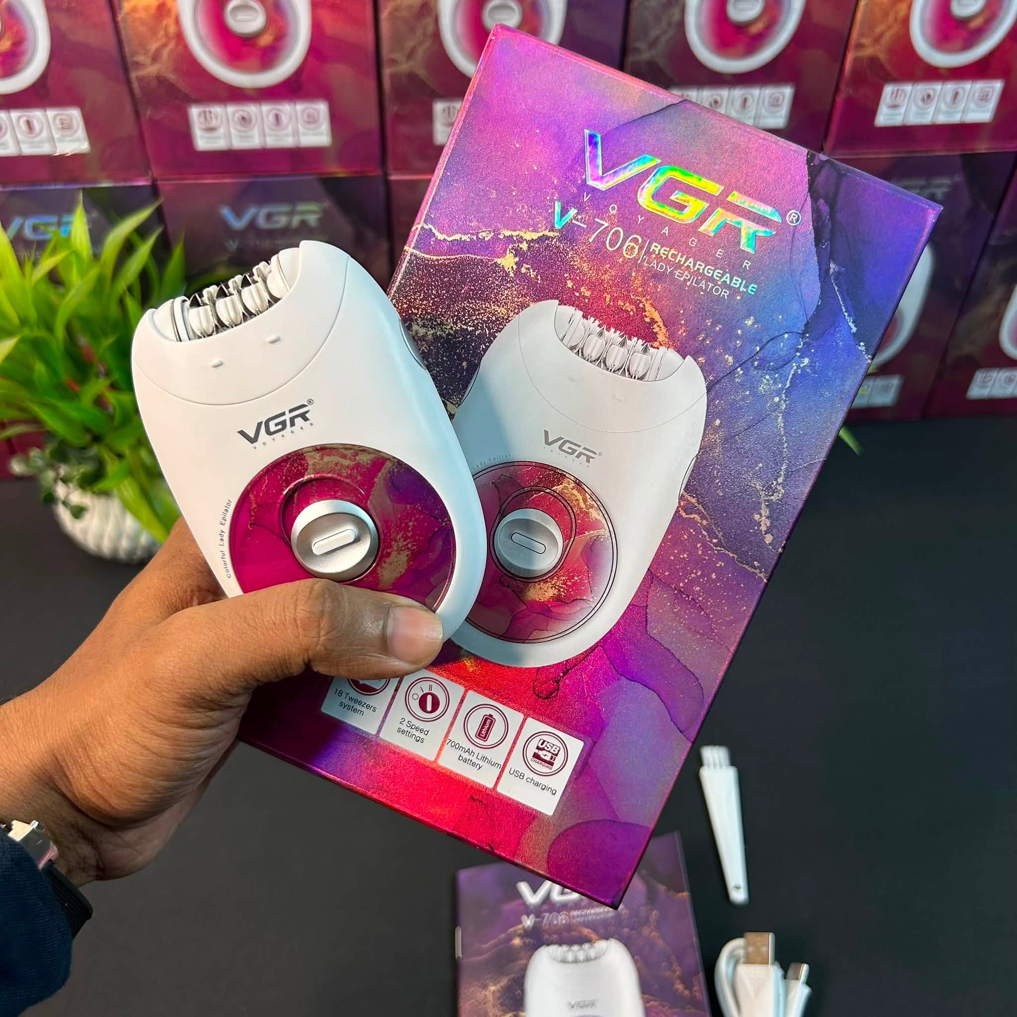 VGR V-706 Rechargeable Lady Epilator