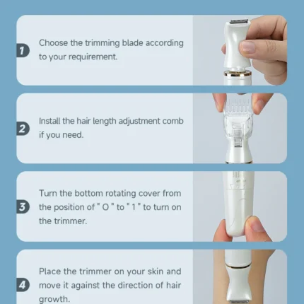 ENCHEN Mocha D 3-in-1 Ladies Trimmer (White) - Image 17