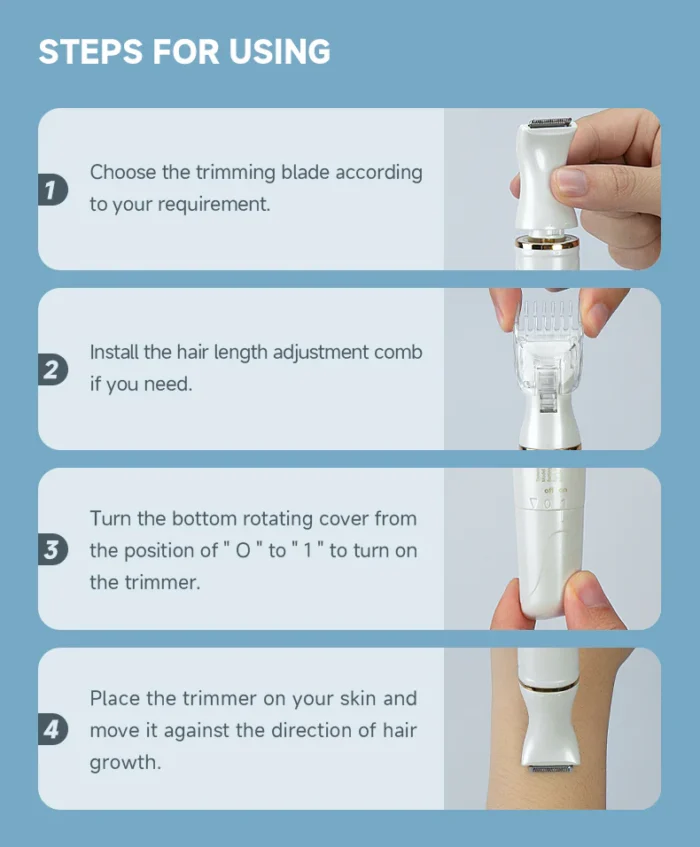 ENCHEN Mocha D 3-in-1 Ladies Trimmer (White) - Image 17