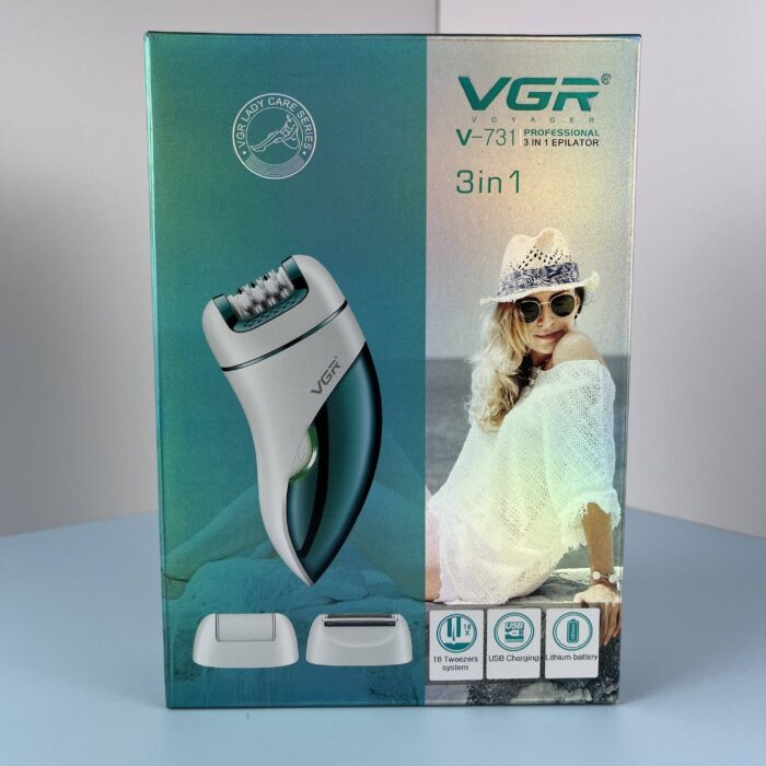 VGR V-731 3-in-1 Women Epilator, Shaver & Callus Remover ( Intact Sealed Pack) - Image 3