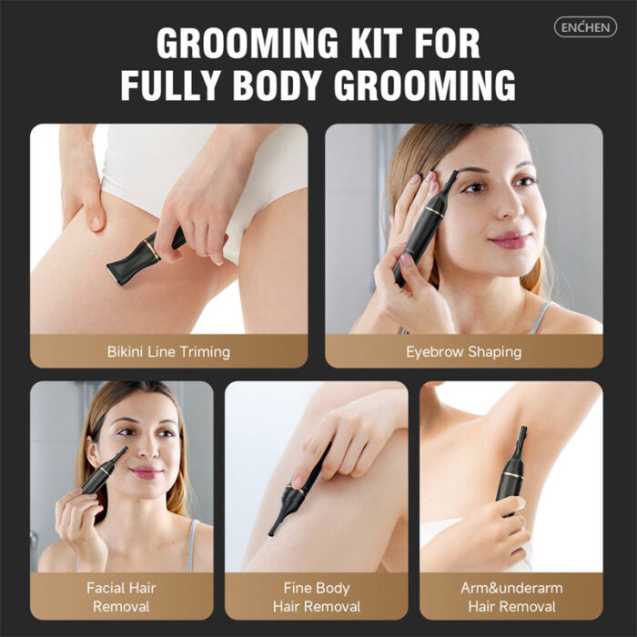 ENCHEN Mocha D 3-in-1 Ladies Trimmer (Black) - Image 2
