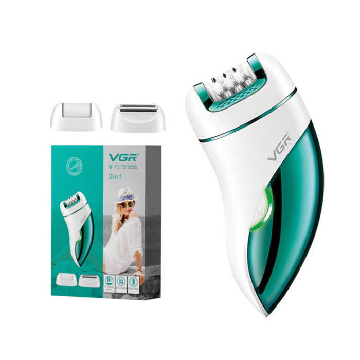 VGR V-731 3-in-1 Women Epilator, Shaver & Callus Remover ( Intact Sealed Pack) - Image 9
