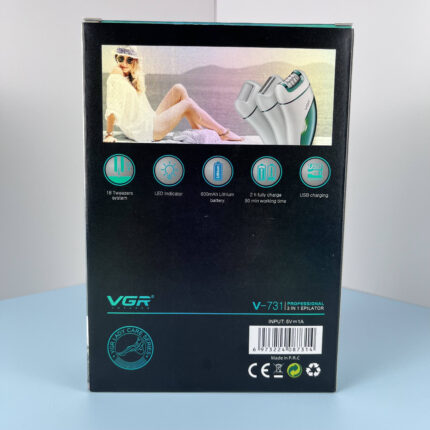 VGR V-731 3-in-1 Women Epilator, Shaver & Callus Remover ( Intact Sealed Pack) - Image 8