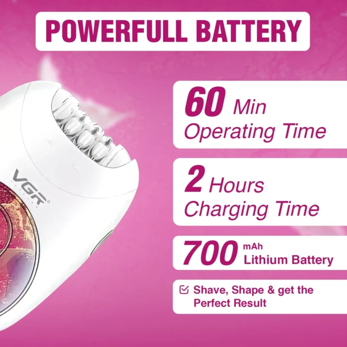 VGR V-706 Rechargeable Lady Epilator - Image 19
