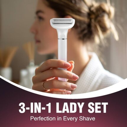 VGR V-611 (3-in-1) Ladies Trimmer, Shaver, EyeBrow & Nose Trimmer - Image 3