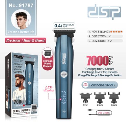 DSP Encore Pro+ Model: 91787 Zero Cutting Trimmer/Titanium Blade/7000 RPM /1500 mAh Battery - Image 3