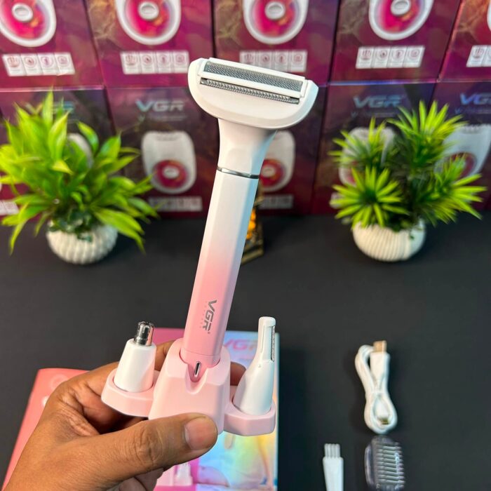 VGR V-611 (3-in-1) Ladies Trimmer, Shaver, EyeBrow & Nose Trimmer - Image 7