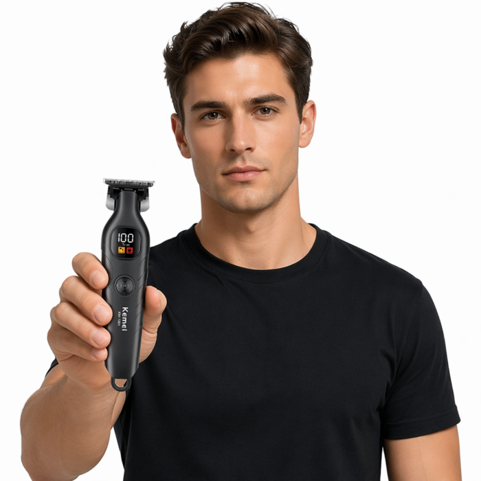 Kemei KM-1681 Zero Cutting Professional Trimmer/ 7000 RPM Motor / 1200 mAh Battery Intact Pack - Image 14