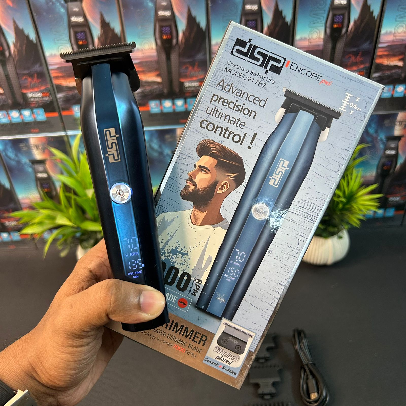 WhatsApp Image 2026-08-28 at 3.24.30 PM DSP Encore Pro+ Model: 91787 Zero Cutting Trimmer/Titanium Blade/7000 RPM /1500 mAh Battery - Image 1