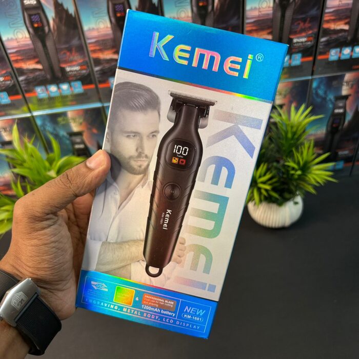 Kemei KM-1681 Zero Cutting Professional Trimmer/ 7000 RPM Motor / 1200 mAh Battery Intact Pack - Image 19
