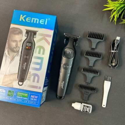 Kemei KM-1681 Zero Cutting Professional Trimmer/ 7000 RPM Motor / 1200 mAh Battery Intact Pack - Image 21