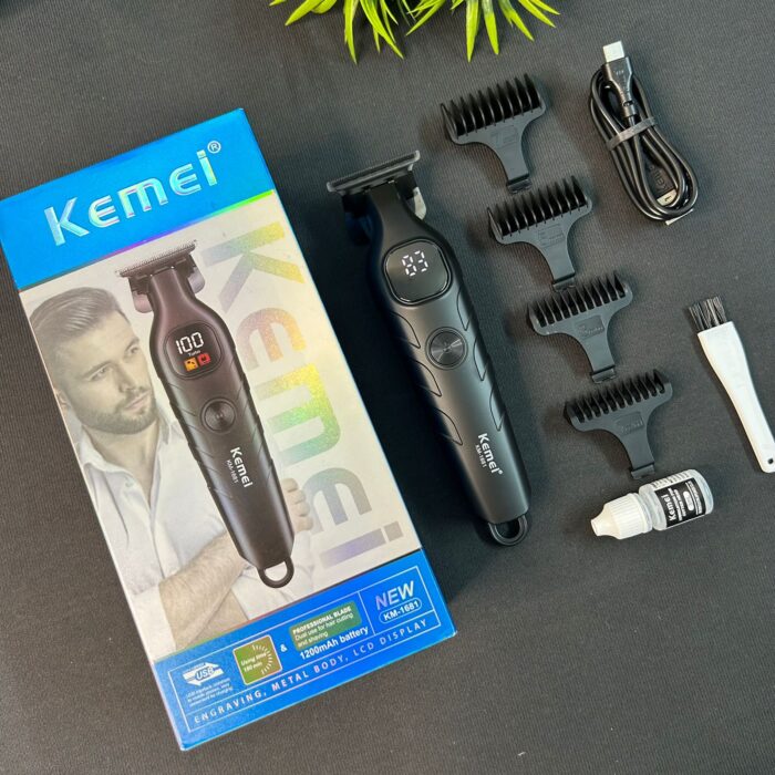 Kemei KM-1681 Zero Cutting Professional Trimmer/ 7000 RPM Motor / 1200 mAh Battery Intact Pack - Image 3